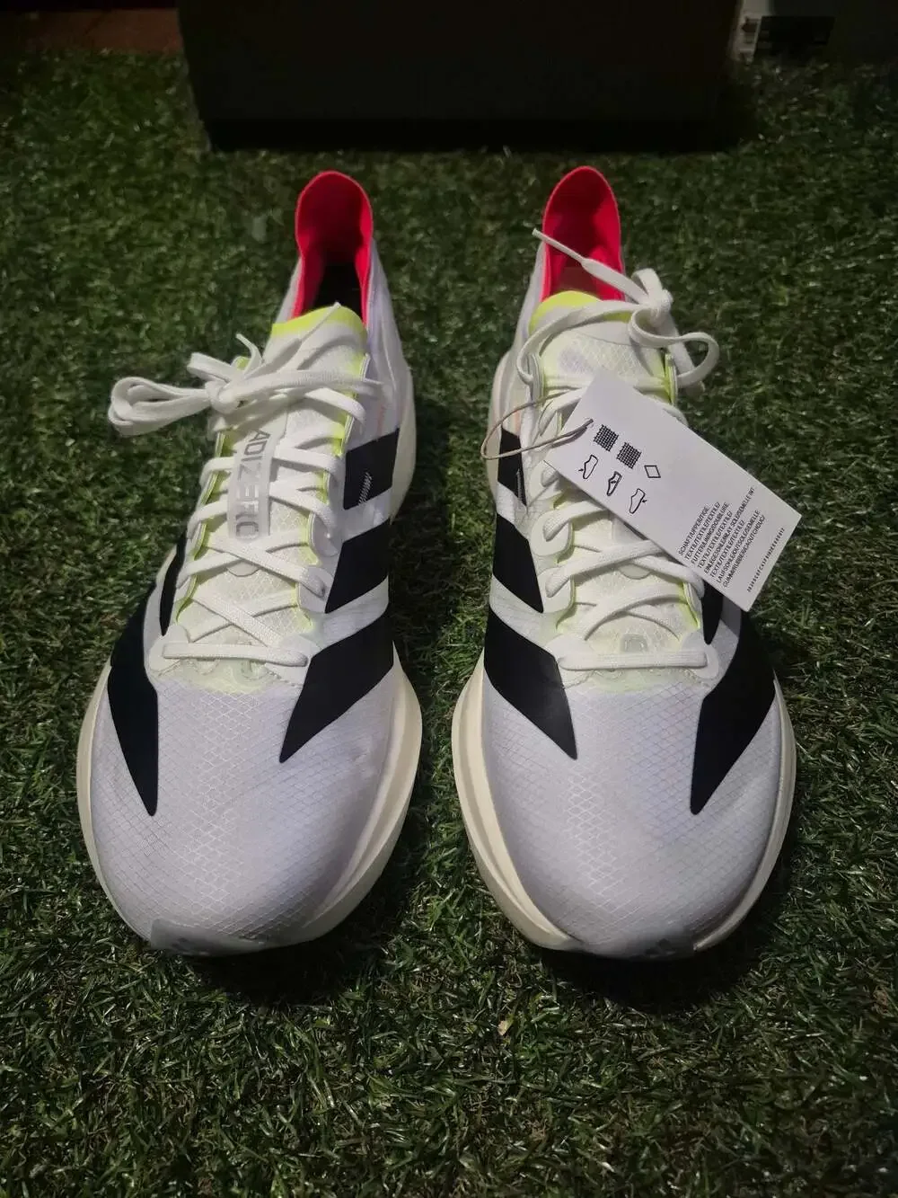 adidas Adizero Takumi Sen 11 Cloud White Core Black Lucid Red